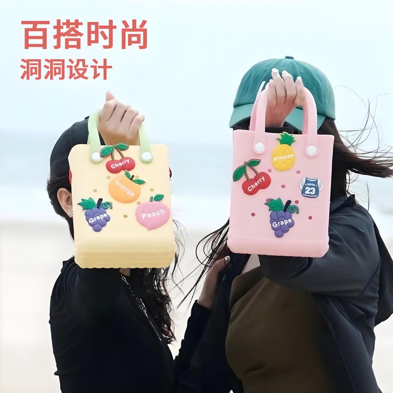 New Eva Jelly Bag Diy Accessories Hole Bag Single Shoulder Slung Beach Vacation Bag Simple Satchel Women'S Bag - Image 5